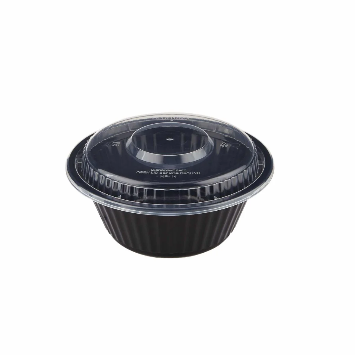 كاسة حراري دائري اسود محزز 25 اونص