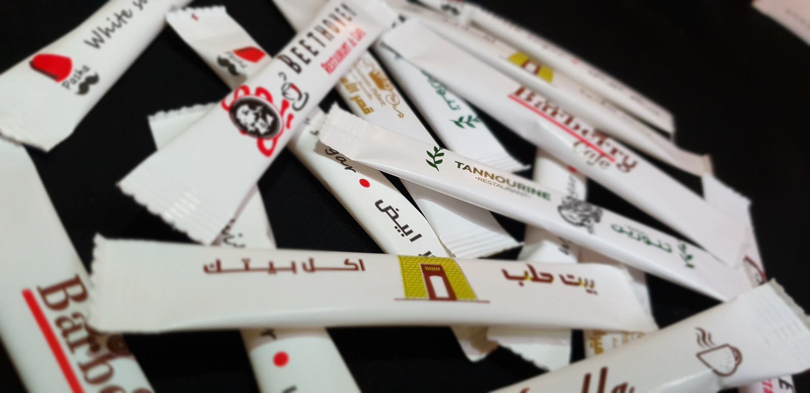 اصبع شكر مع طباعة شعار المطعم