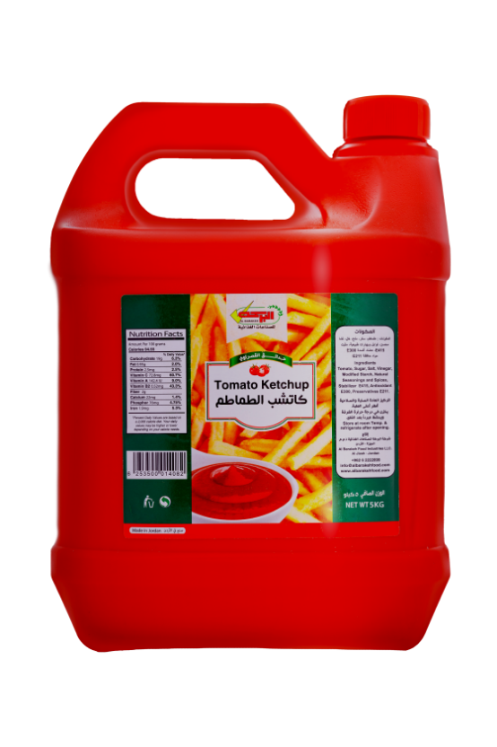 كاتشب البركة الادرني - 5 لتر - 4 قطع